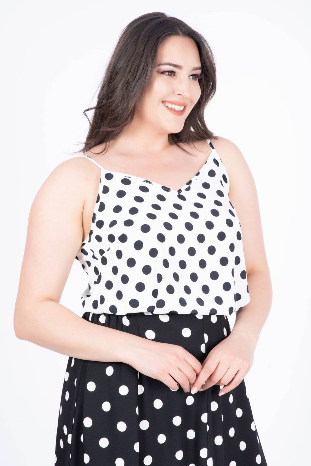 Rope Strap Polka Dot Blouse