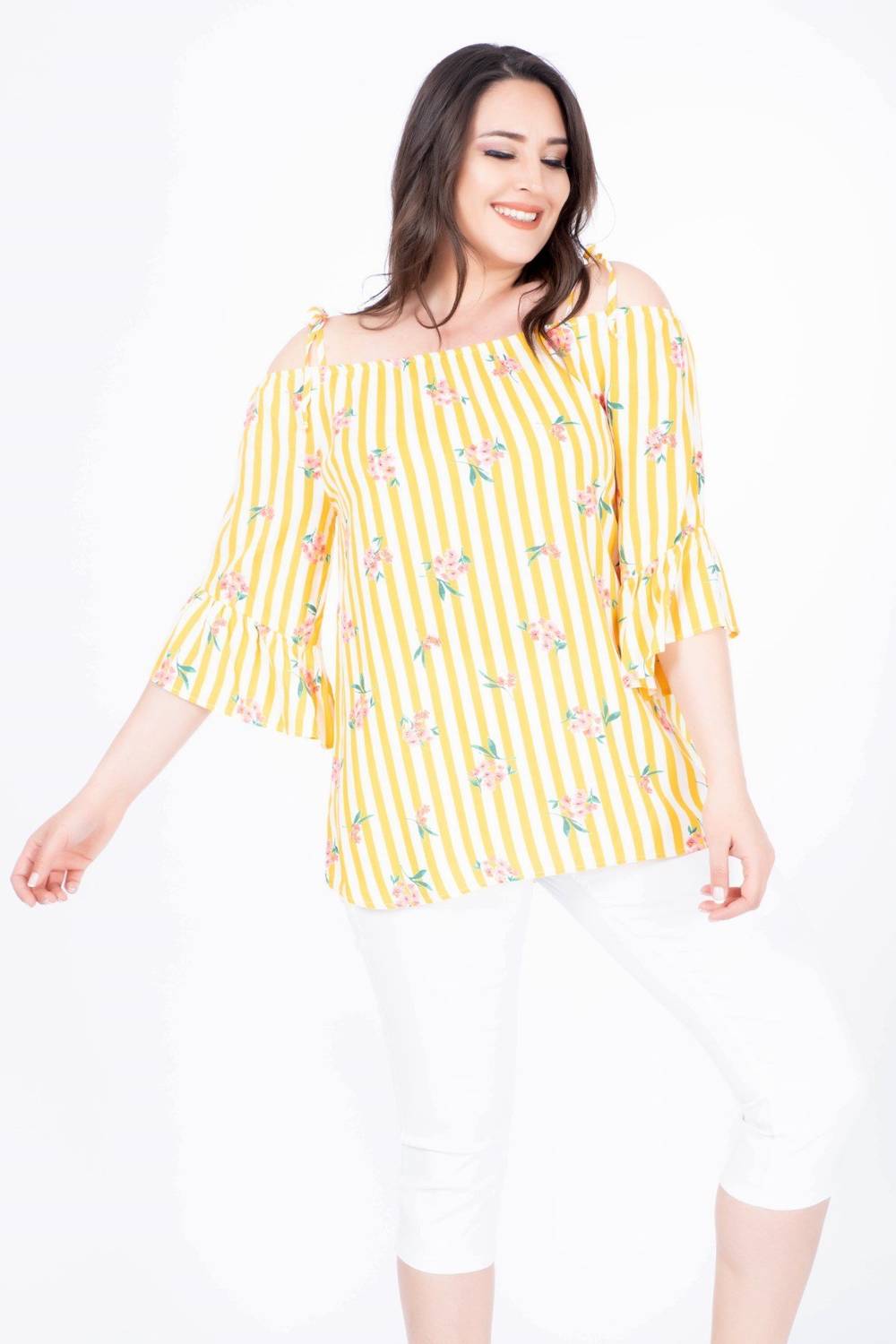 Rope Strap Flounce Blouse