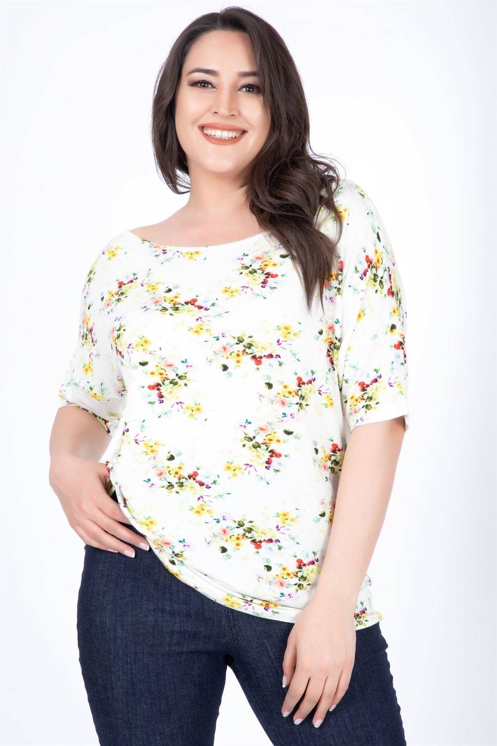 Carmen Collar Floral T-Shirt