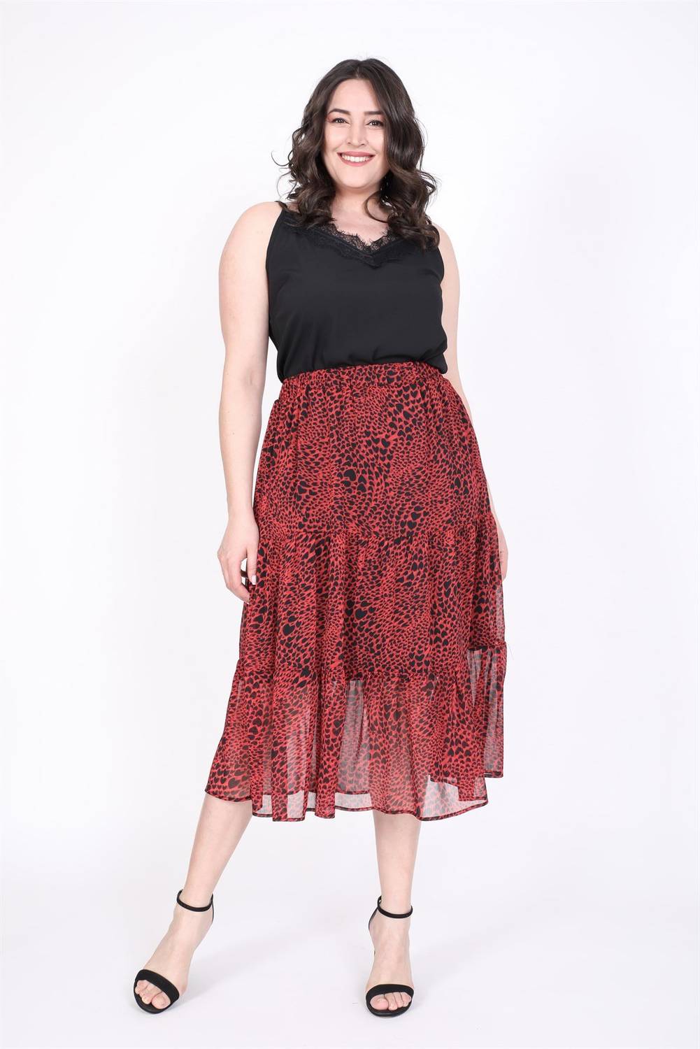 Tiered Chiffon Skirt