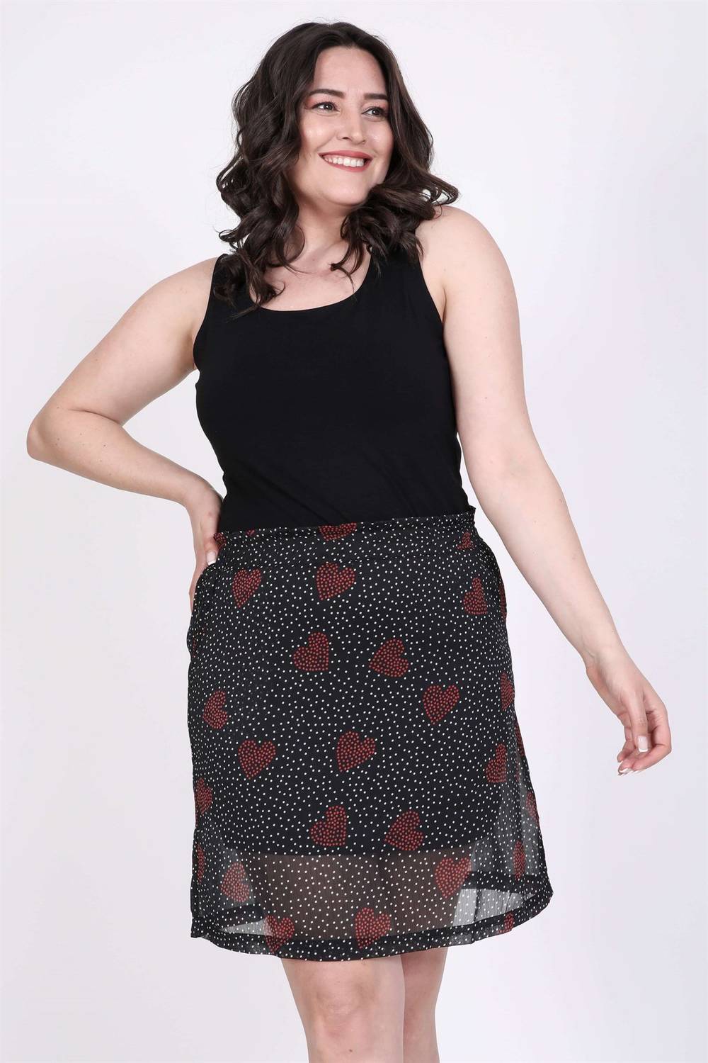 Elastic Waist Pocket Skirt