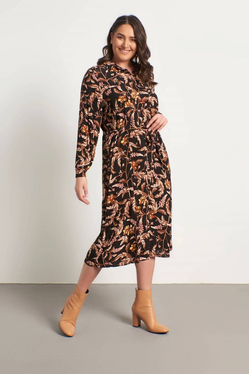 Pocket Belted Shirt Dress