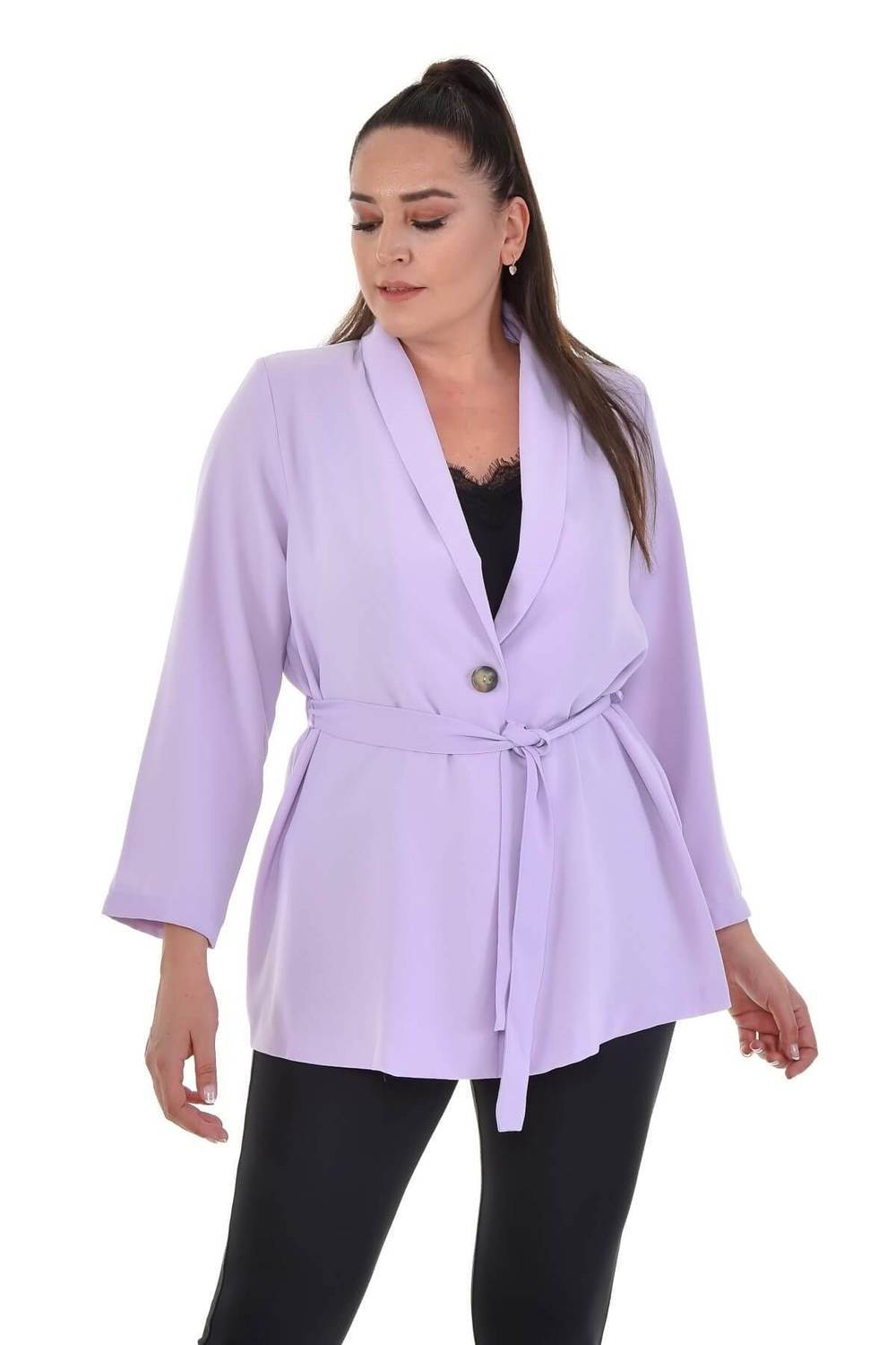 Sash Detailed Loose Jacket