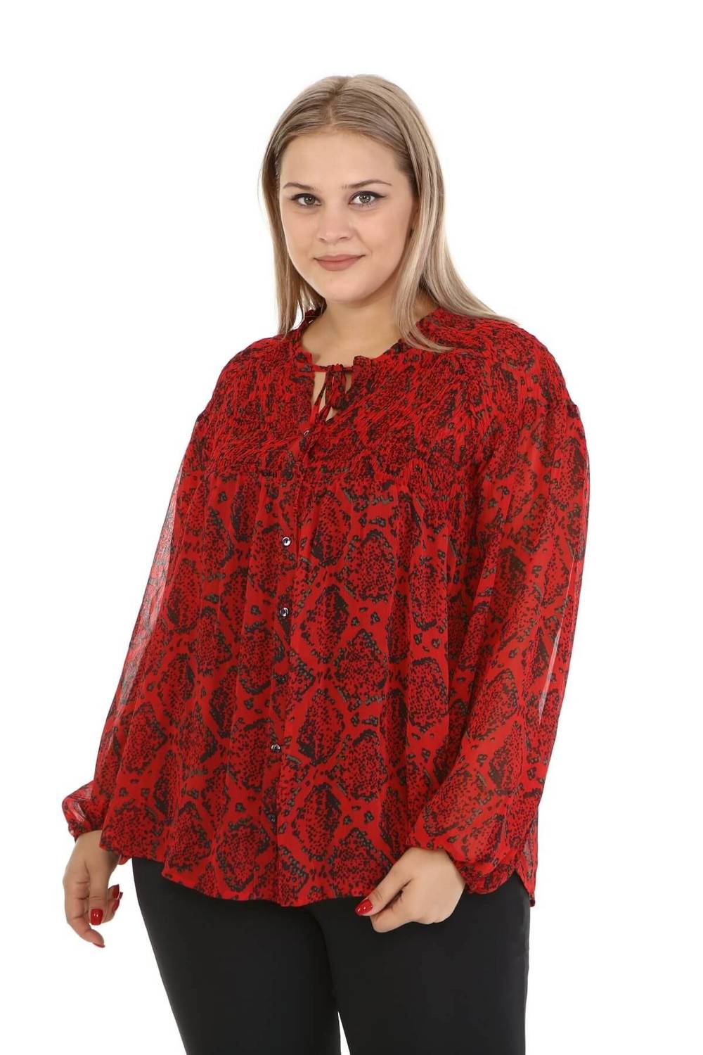 Gipe Detailed Chiffon Blouse