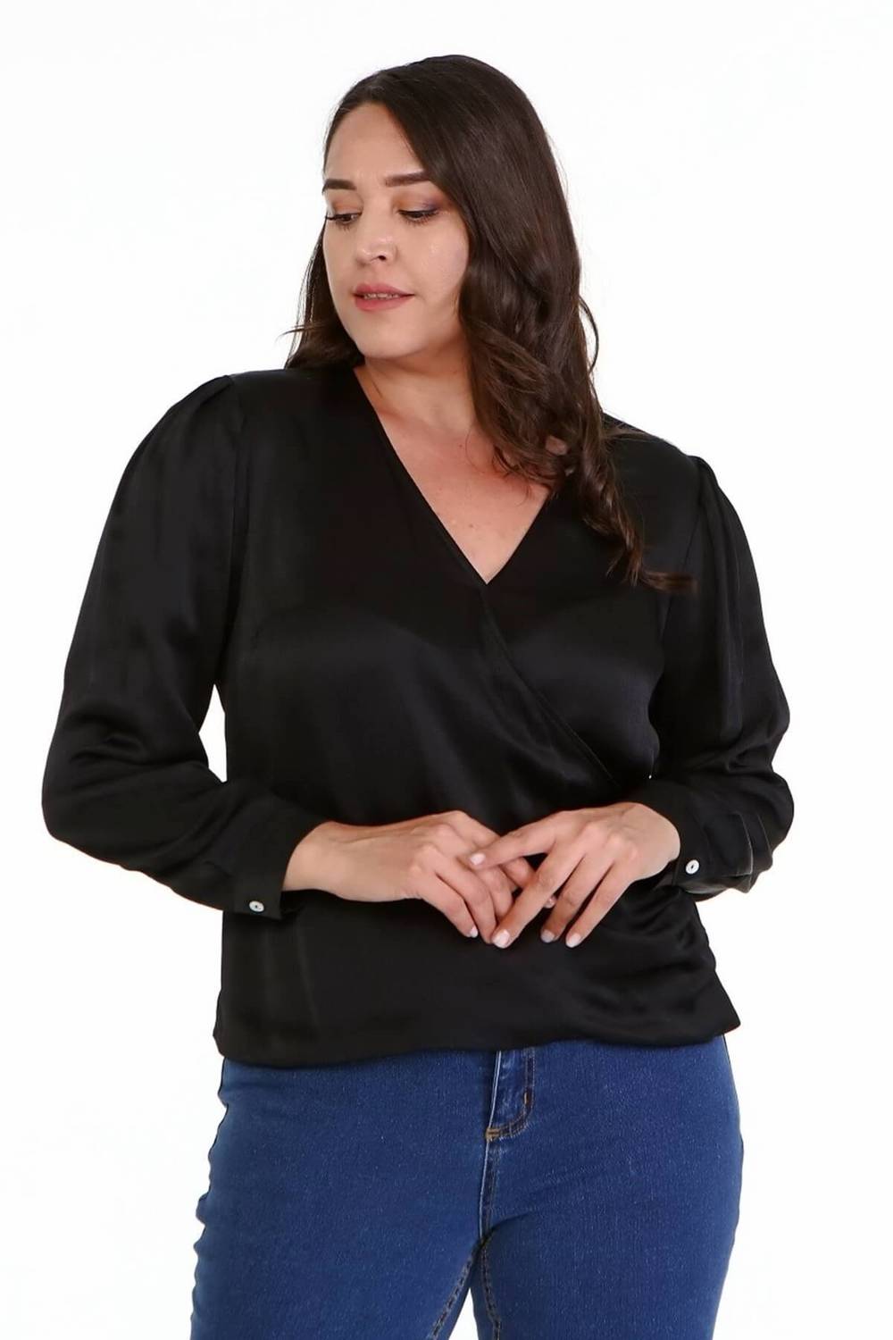 Vatkalı بلوزة مكشكشة من الإطارات