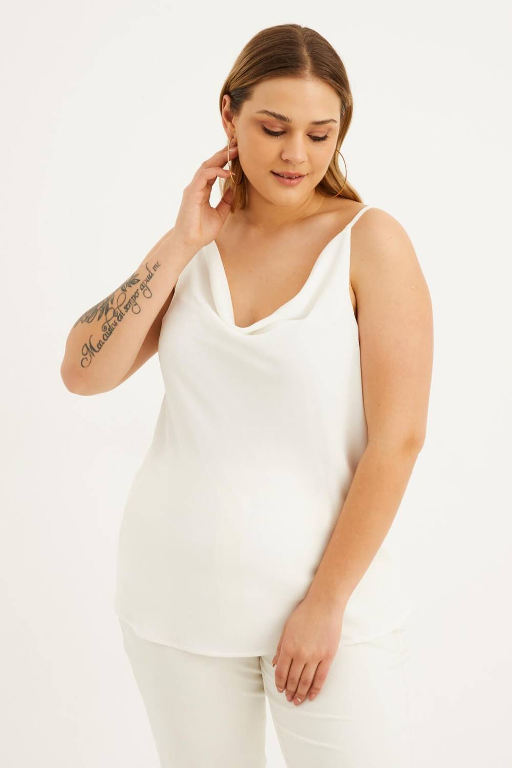 Lined Collar Collar Blouse