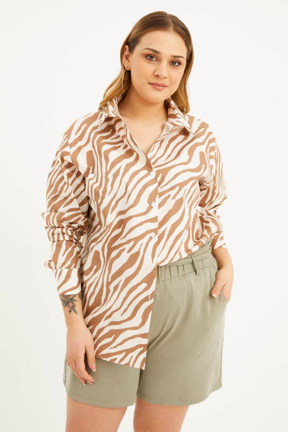Oversize Patterned Shirt