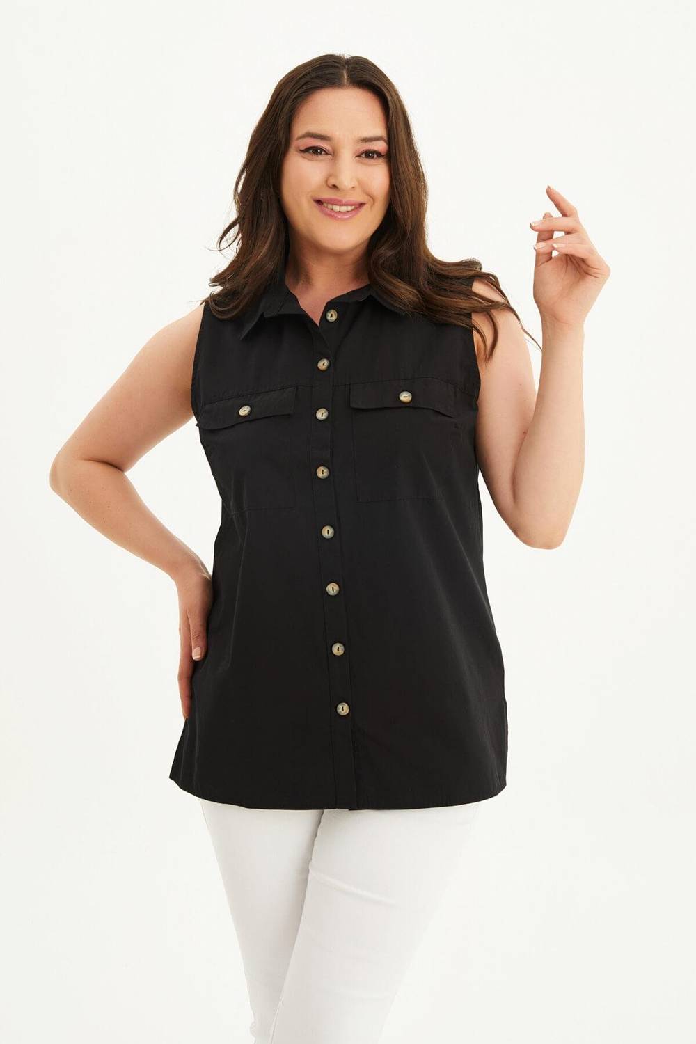 Cotton Sleeveless Shirt