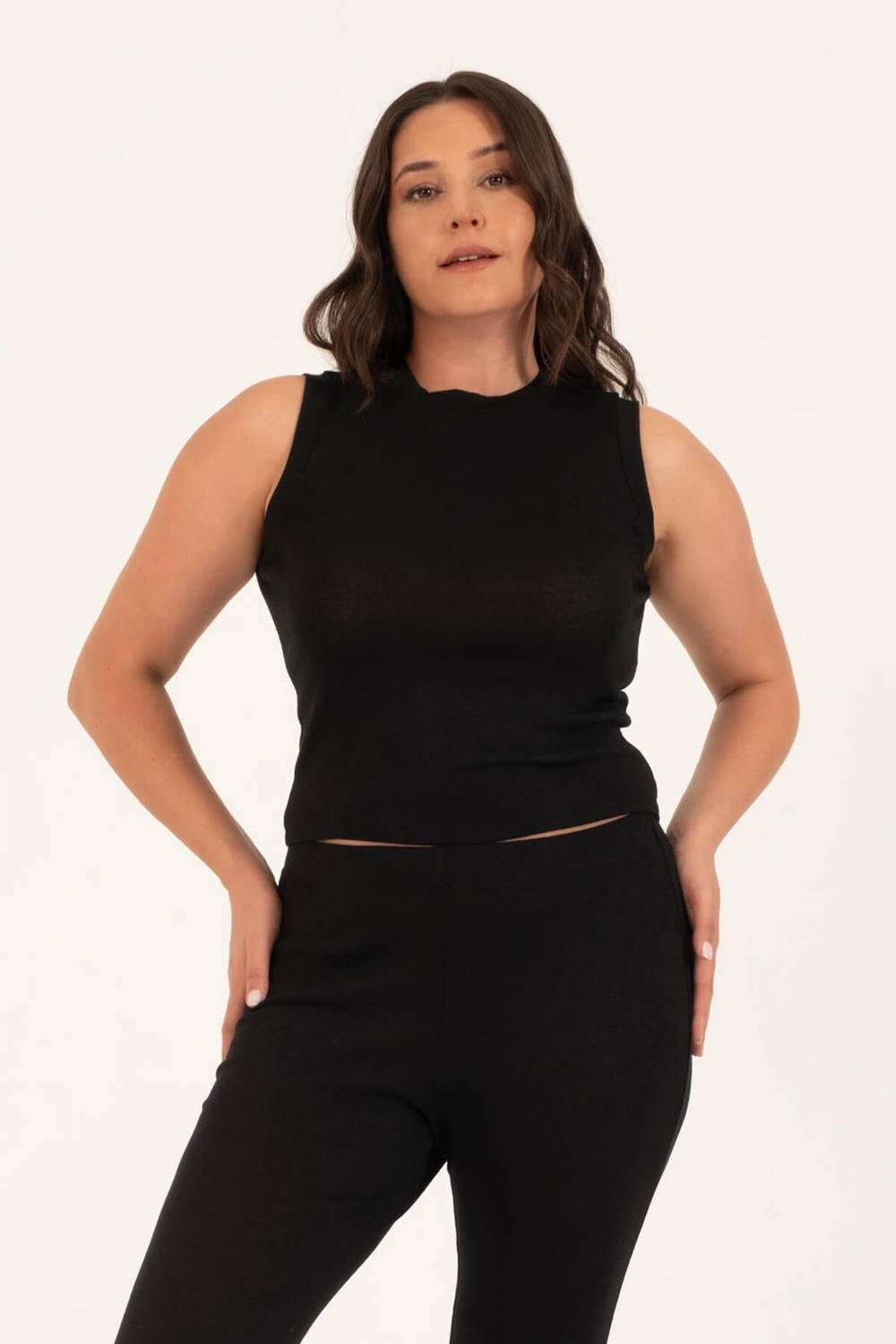 Basic Sleeveless Knitwear Top