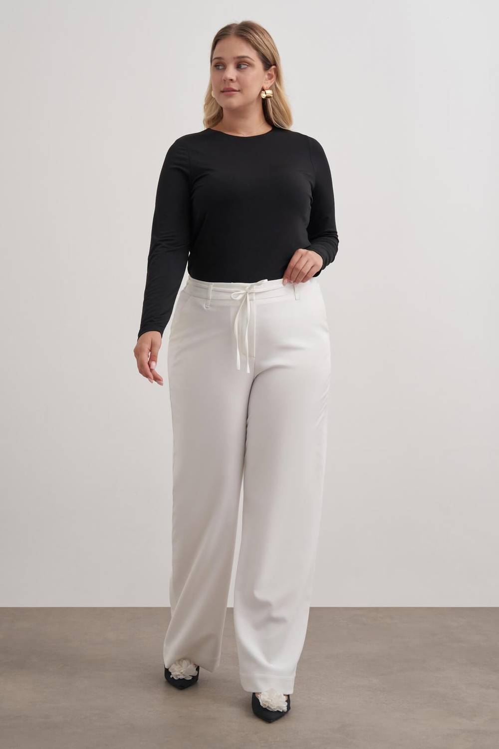 Beli Lastikli Geniş Paça Pantolon