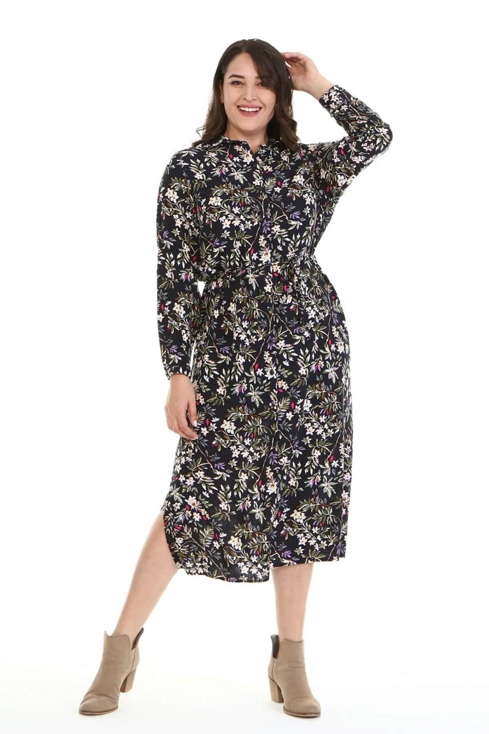 فستان قميص بحزام