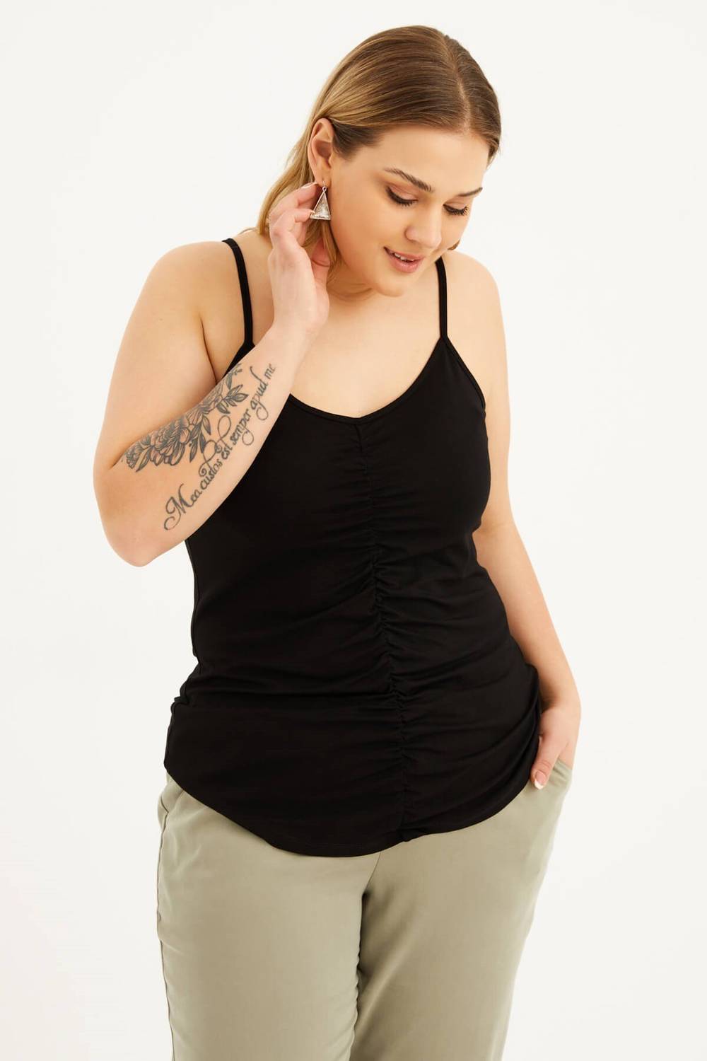 Ruffle Detailed Rope Suspended Top