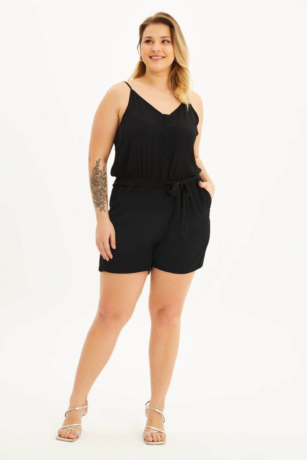 Rope Strap Short Jumpsuit