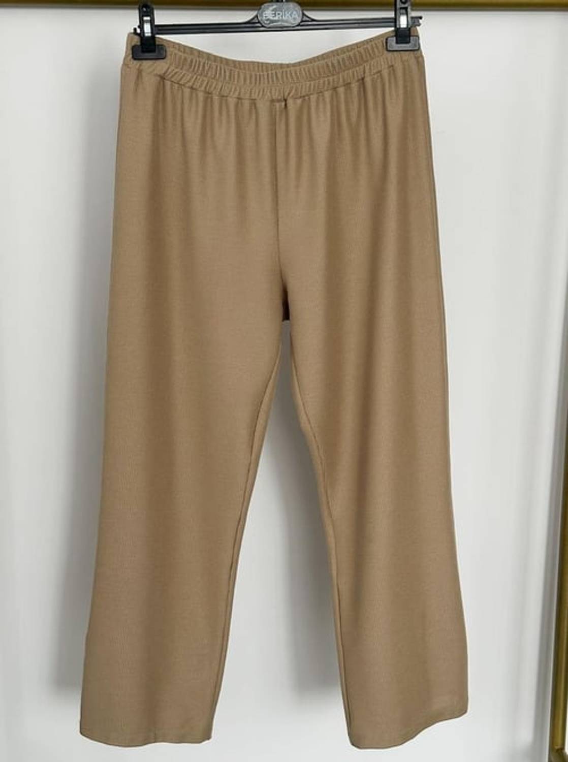 Beige Necla Pants in Knit Fabric with Three Size Options: Small (36-38-40), Medium (42-44-46), Large (48-50-52) for Comfortable Fit