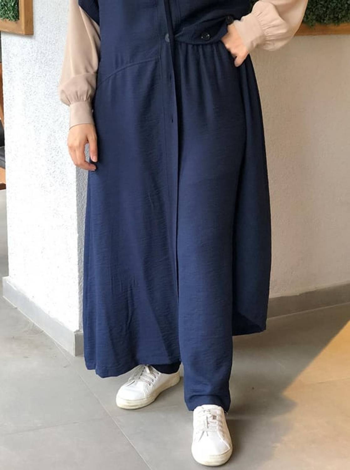 KETEN PANTOLON LACİVERT