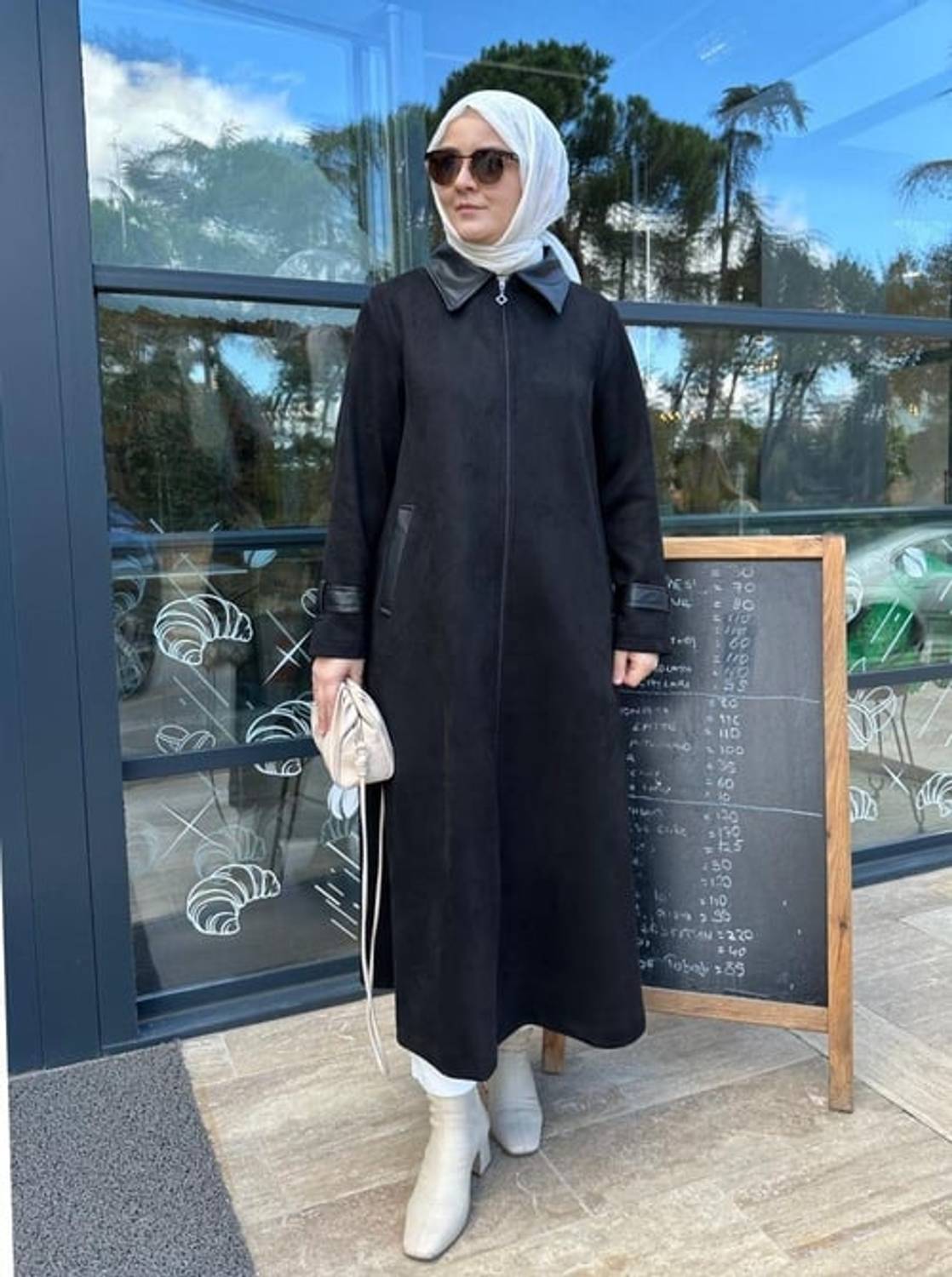 FERMUARLI KABAN SİYAH