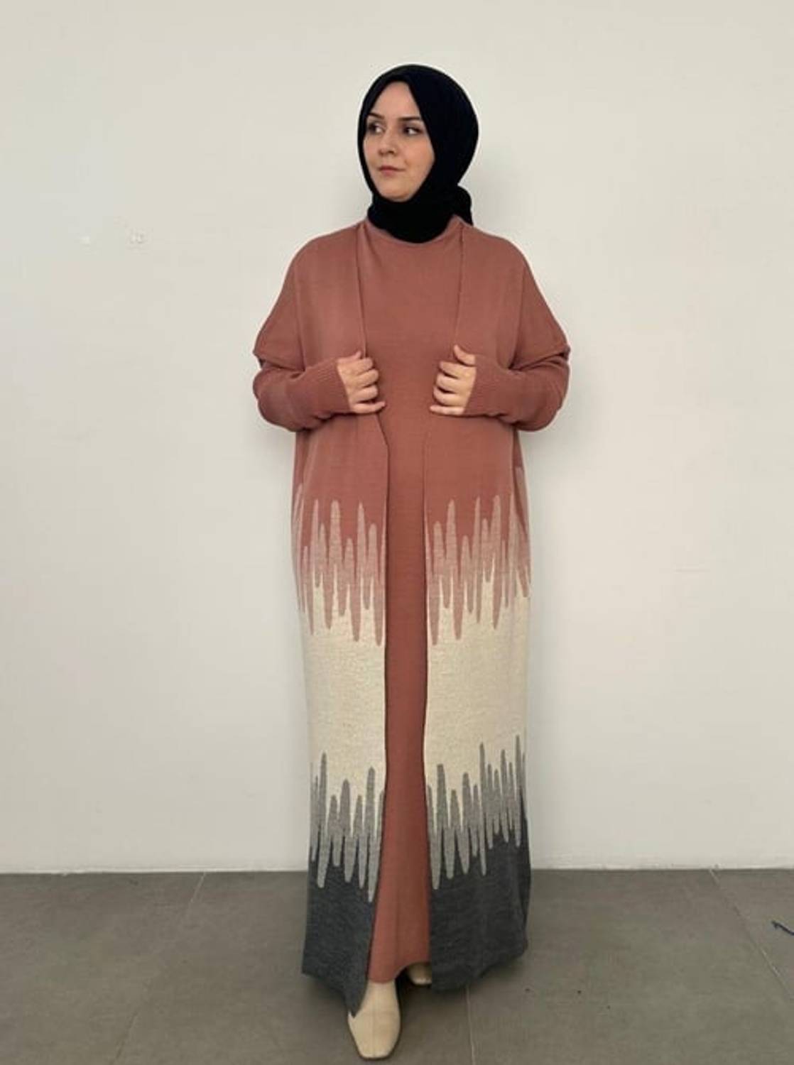 ZİKZAK DESENLİ TAKIM PEMBE