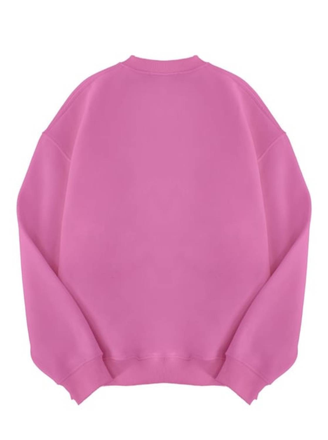 BİSİKLET YAKA BASİC SWEATSHİRT PEMBE