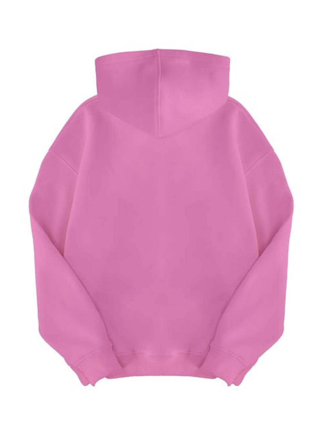 Светшот з капюшоном базовий рожевий, 100% бавовна, оверсайз модель, низькі рукави, м'яка тканина