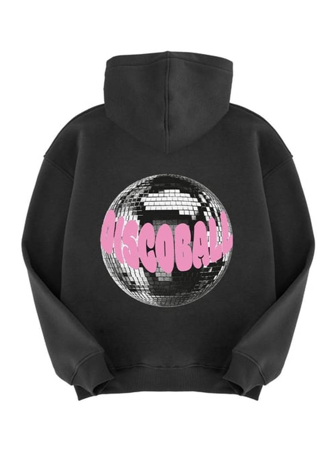 Unisex Discoball Sweatshirt Hoodie Siyah