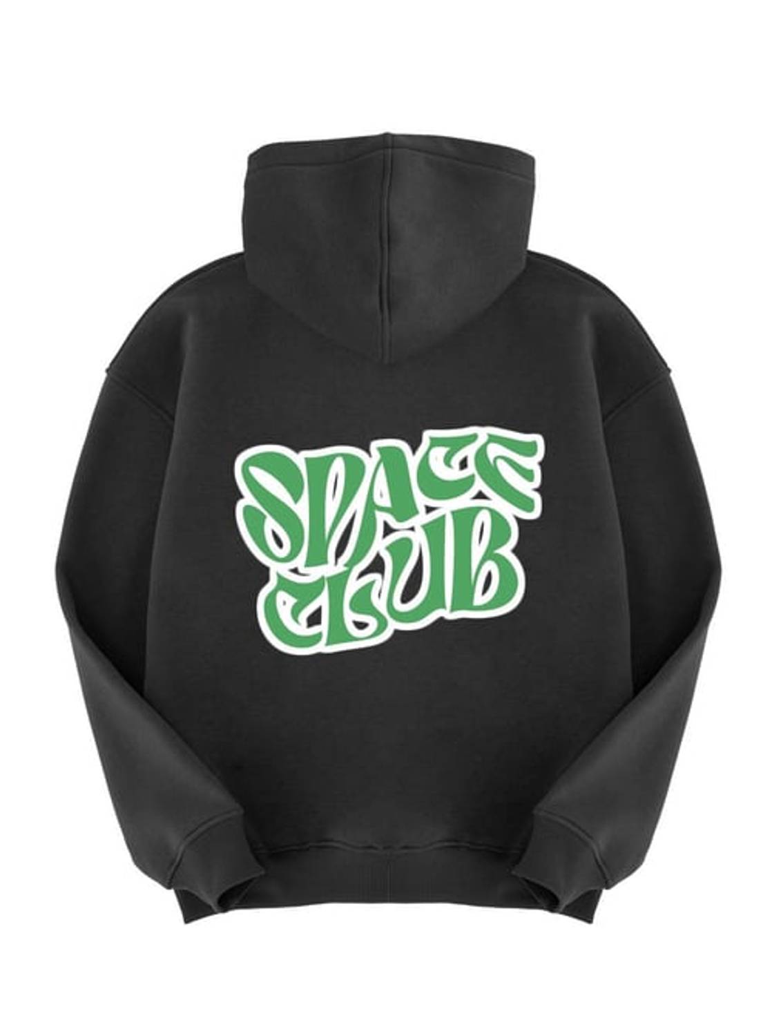 Unisex Spaceclub Sweatshirt Hoodie Siyah