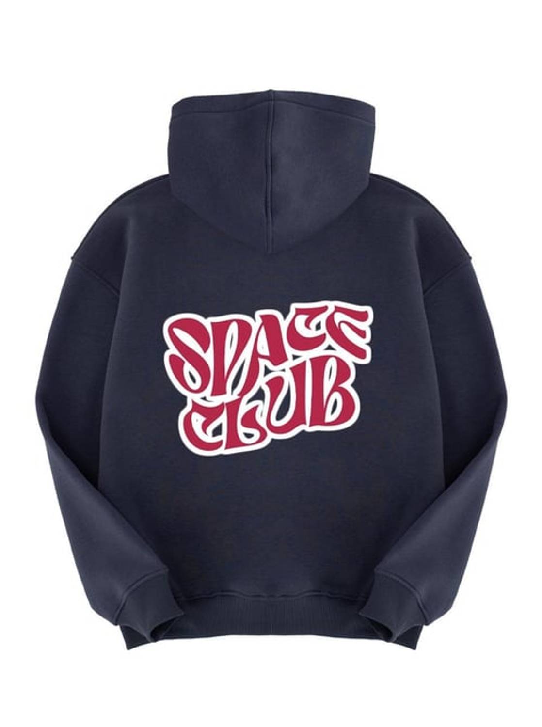 Светр-худі Unisex Spaceclub антрацит 100% бавовна, капюшон, оверсайз, з широкими рукавами, модель з трьохниткової тканини