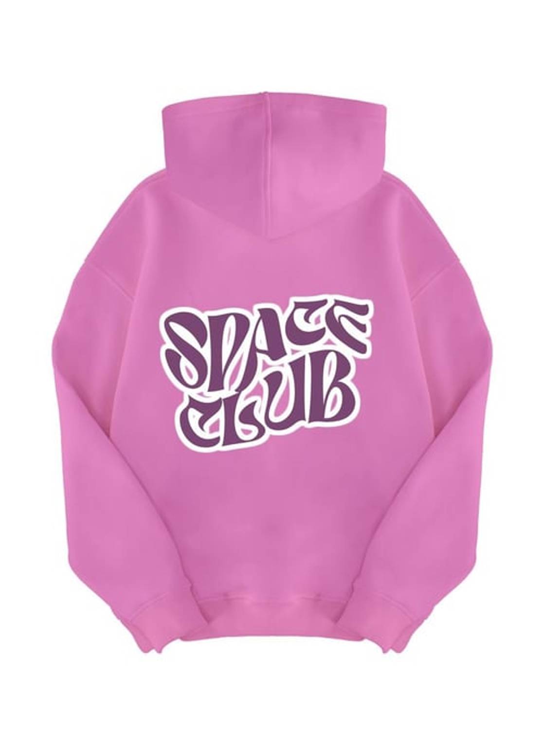 Unisex Spaceclub Sweatshirt Hoodie Pembe