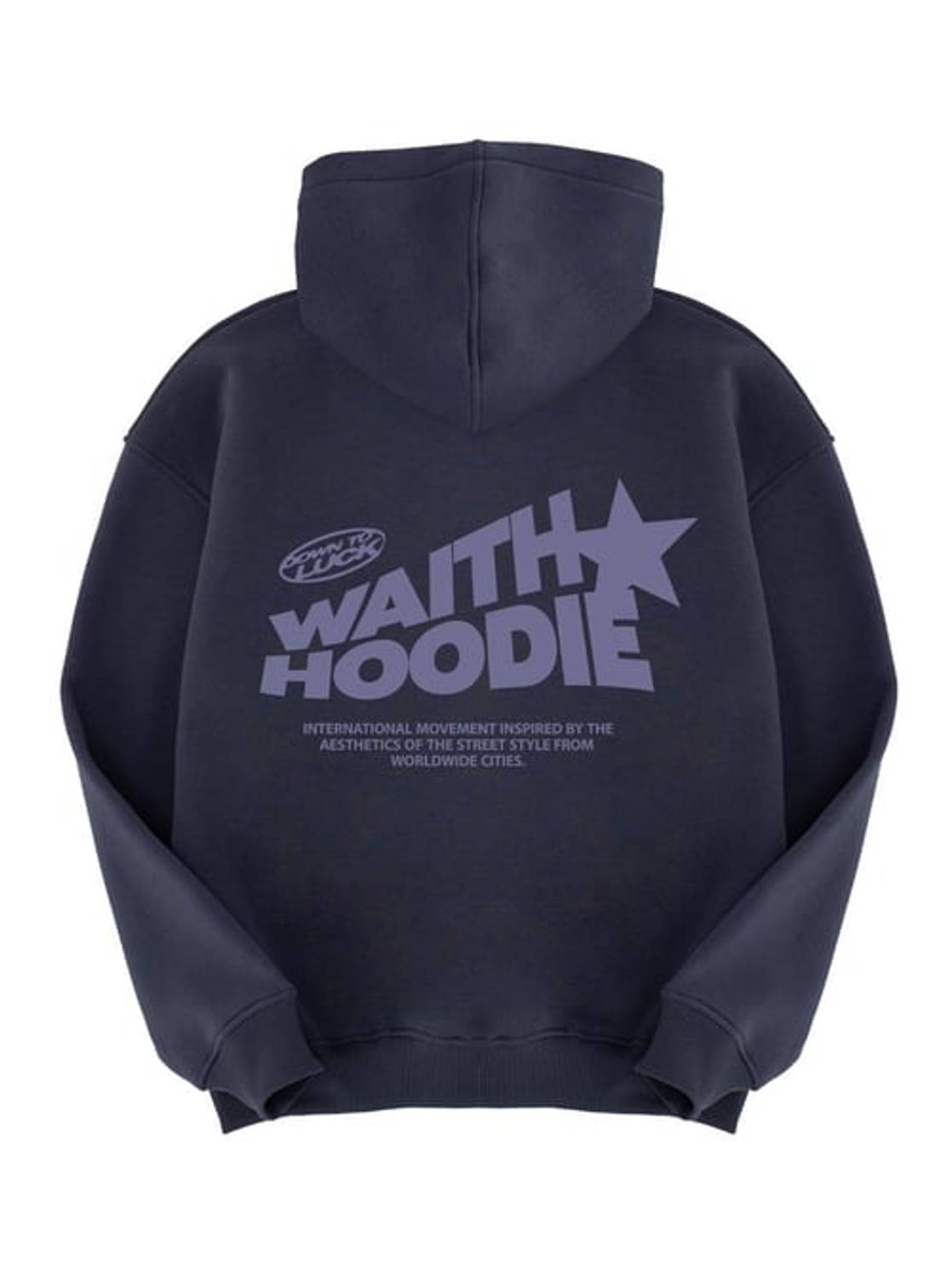 Unisex Waith Yazı Sweatshirt Hoodie Antrasit