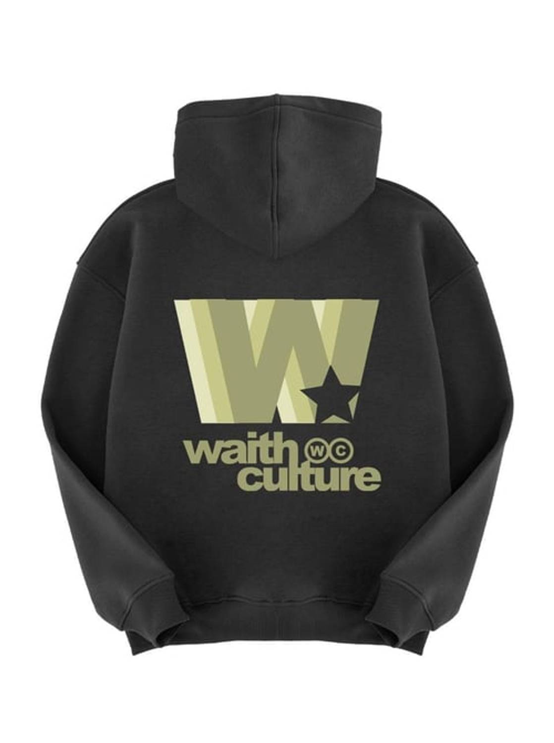 Unisex 3 Waith Sweatshirt Hoodie Siyah