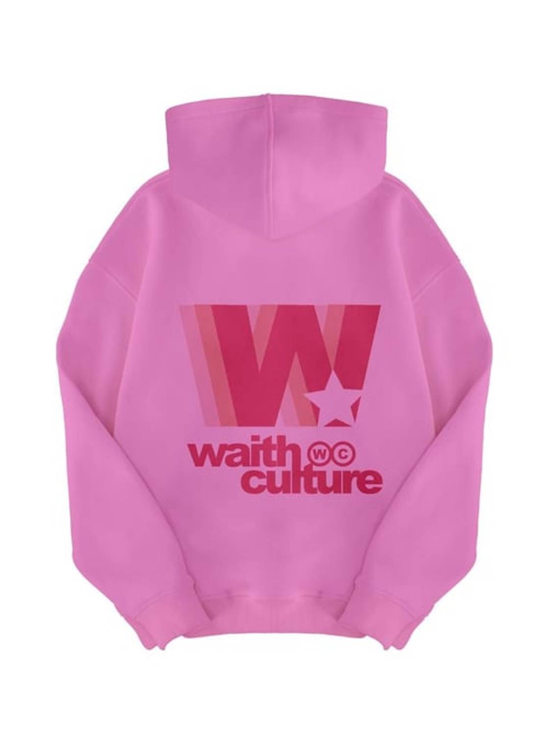 Unisex 3 Waith Sweatshirt Hoodie Pembe