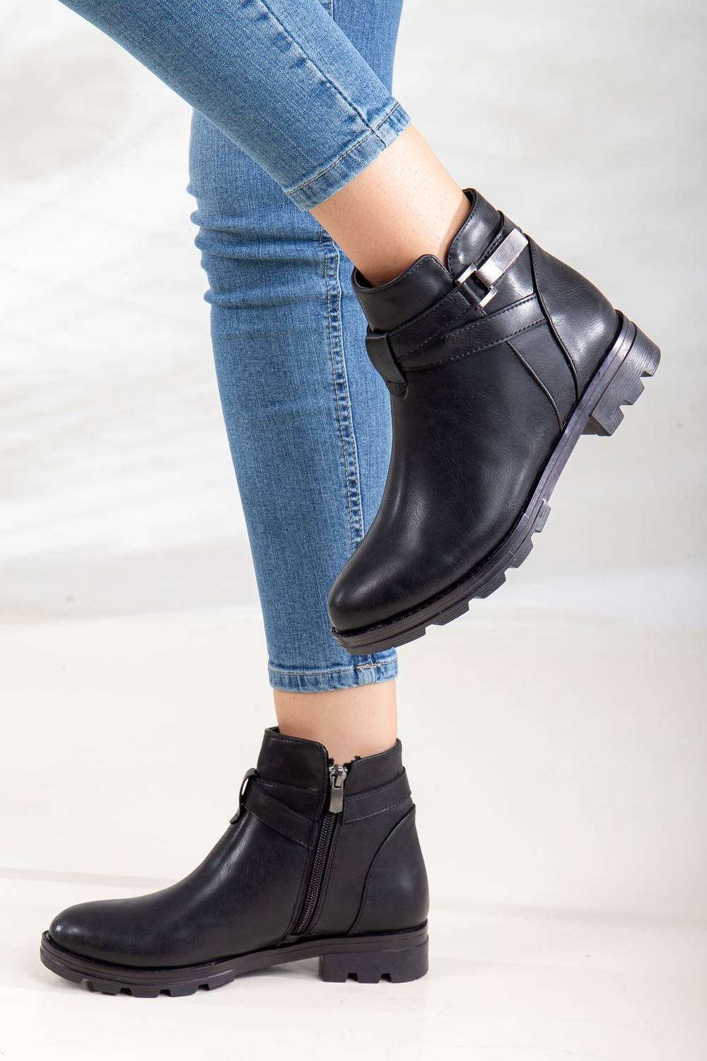 Igol Daily Ankle Length Women's Boots BLACK SKIN