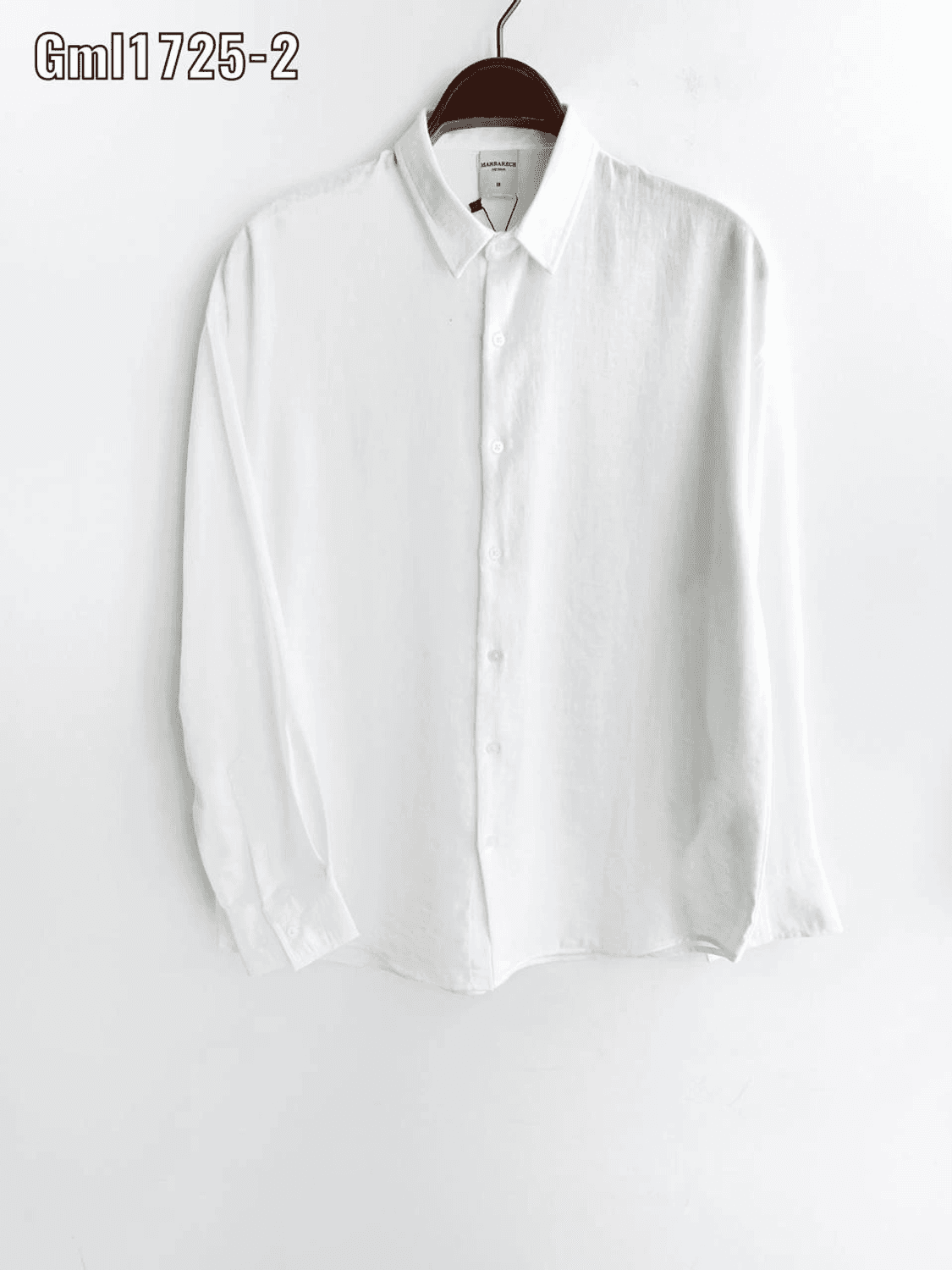 Erkek Owersize Keten Uzun Kol Gömlek - Beyaz