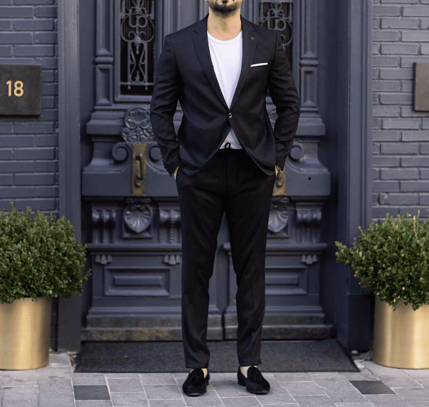 Buy Men's Slim Fit Sports Suit - Black | online store of