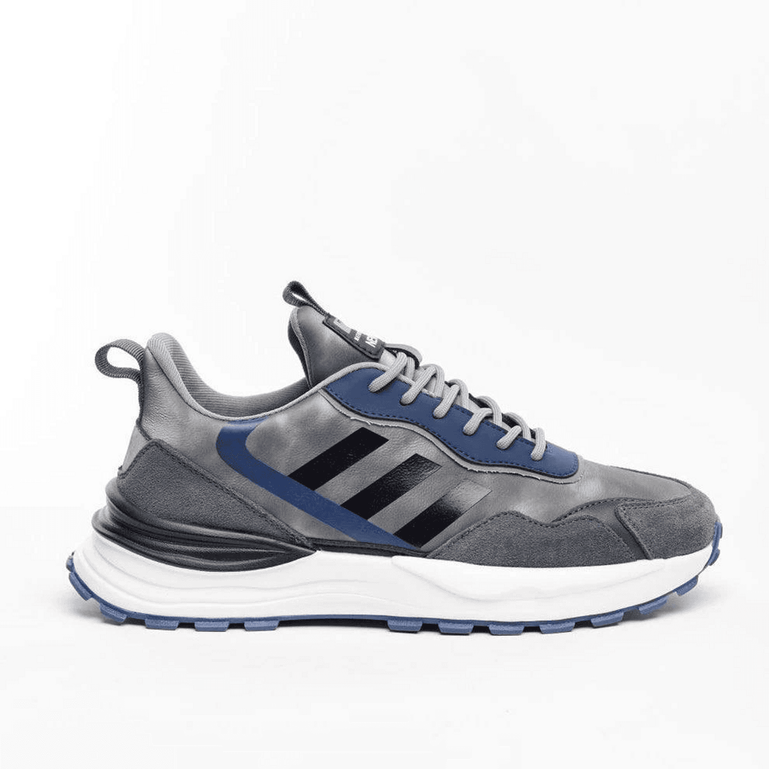 Men's Daily Orthopedic Smart Sole Sports Shoes - Black-Grey