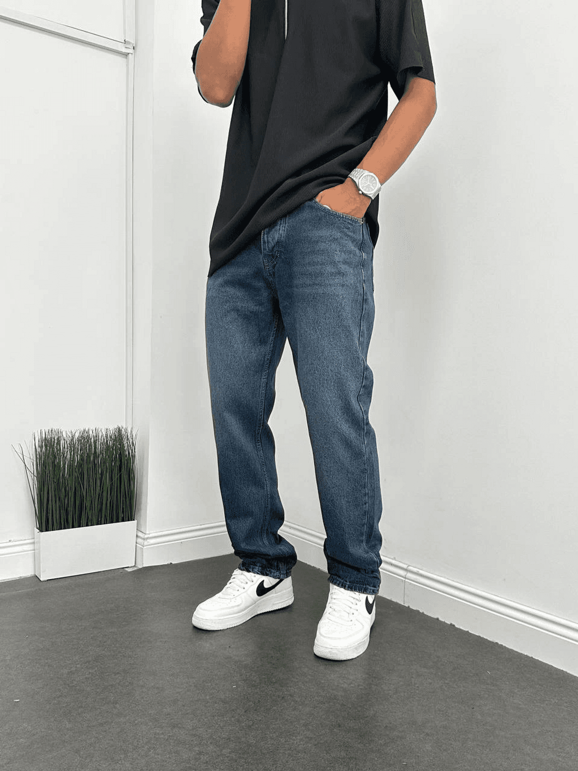 Men's Comfortable Fit Baggy Jeans - Blue