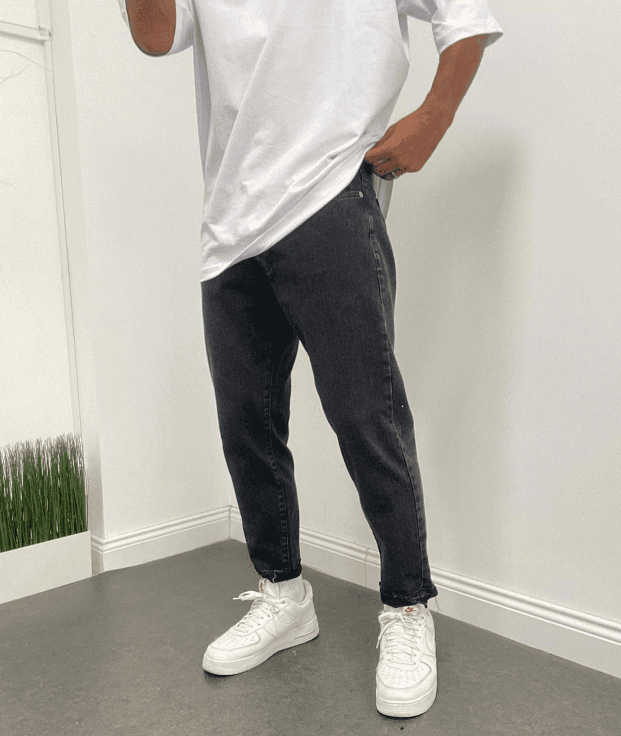 Male Boyfriend Lycra-Free Jeans - Smoked