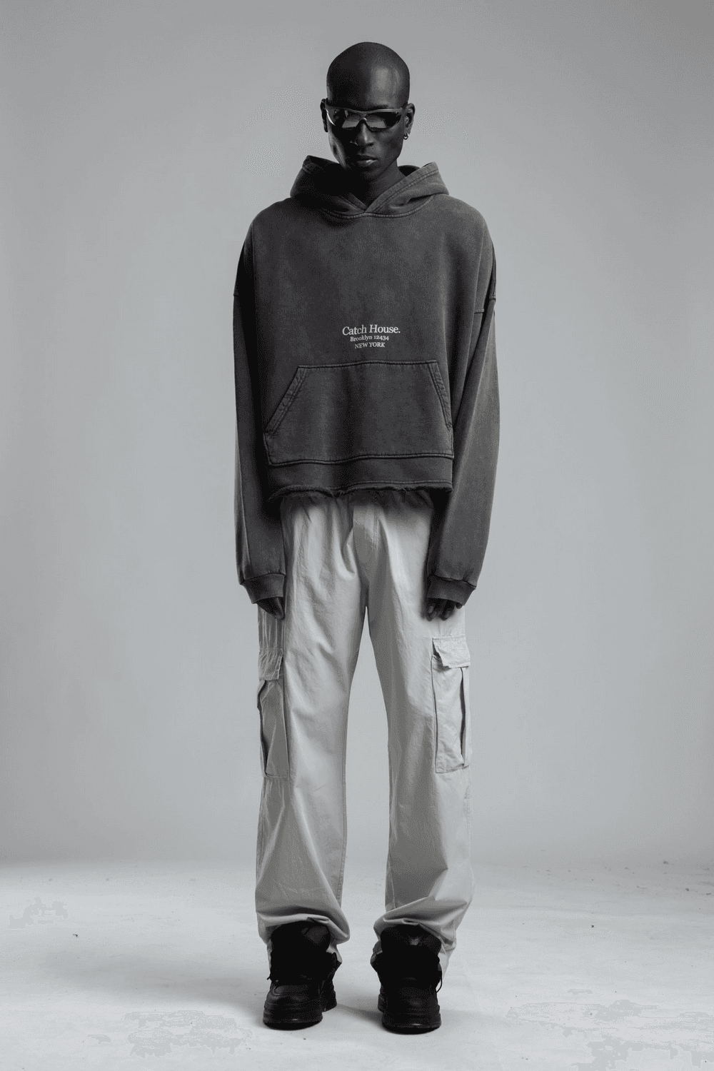 Оверсайз худи с принтом на спине 03 - темно-серый, размеры S, M, L, XL, XXL, идеален для роста 160-195 см и веса до 95 кг