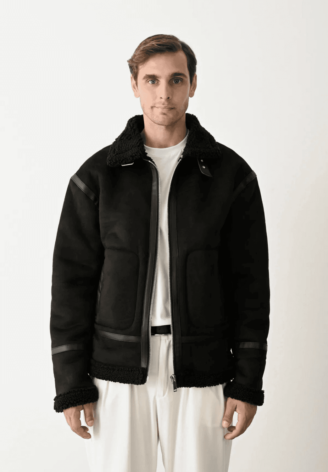 Мужская куртка с утеплителем, замок, нубук, черная, размеры S-XXL, стильный и комфортный выбор для осенне-зимнего сезона