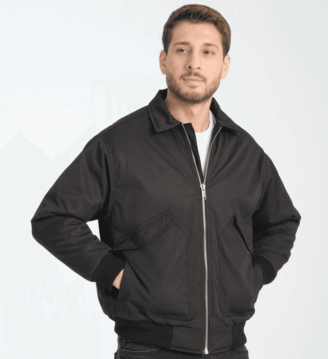 Мужская куртка с флисовой подкладкой из парашютной ткани черного цвета, нормальный фасон, молния, размеры: S, M, L, XL, XXL