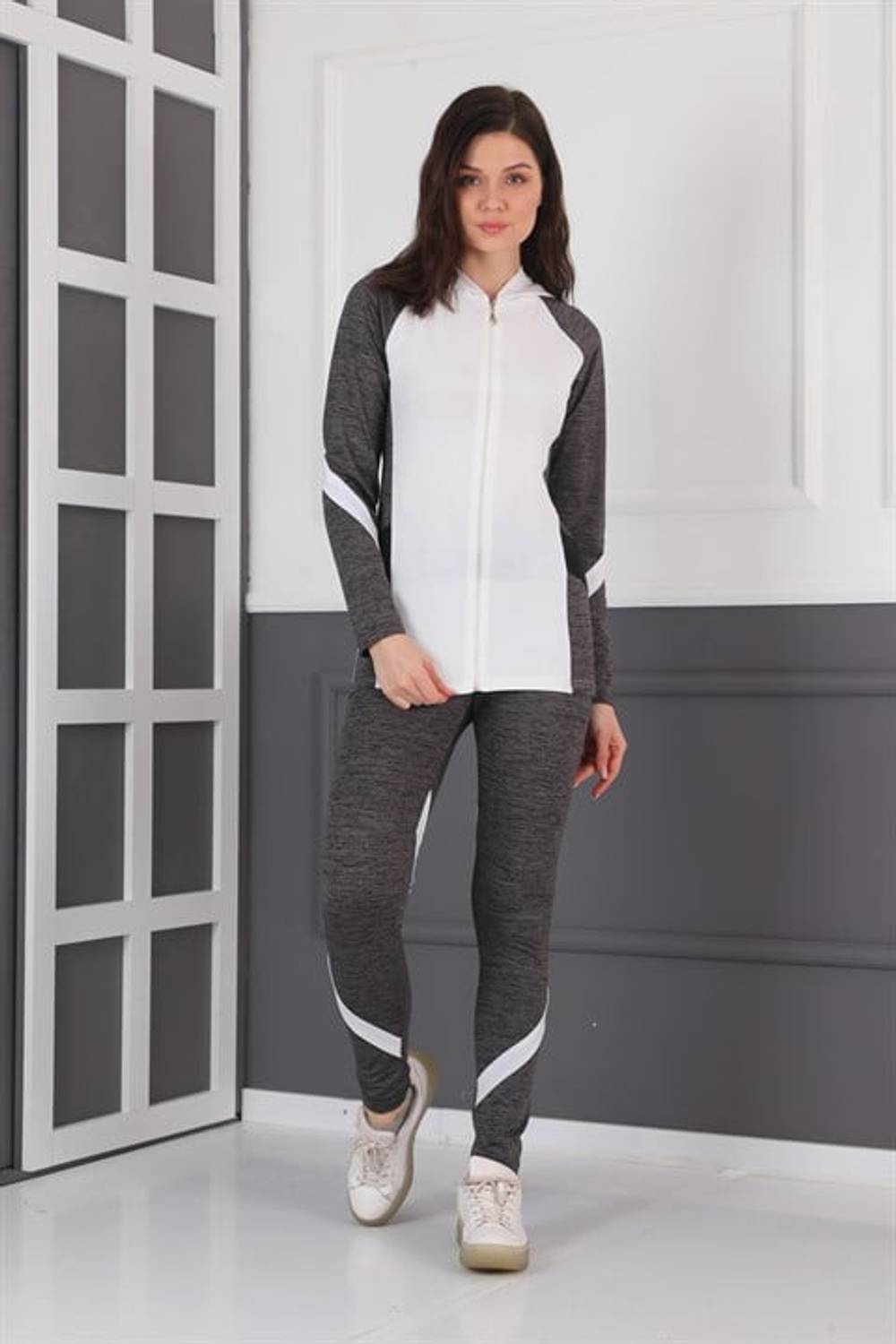 Women's Yoga - Sports Training Tracksuit Set - Hooded - Zippered