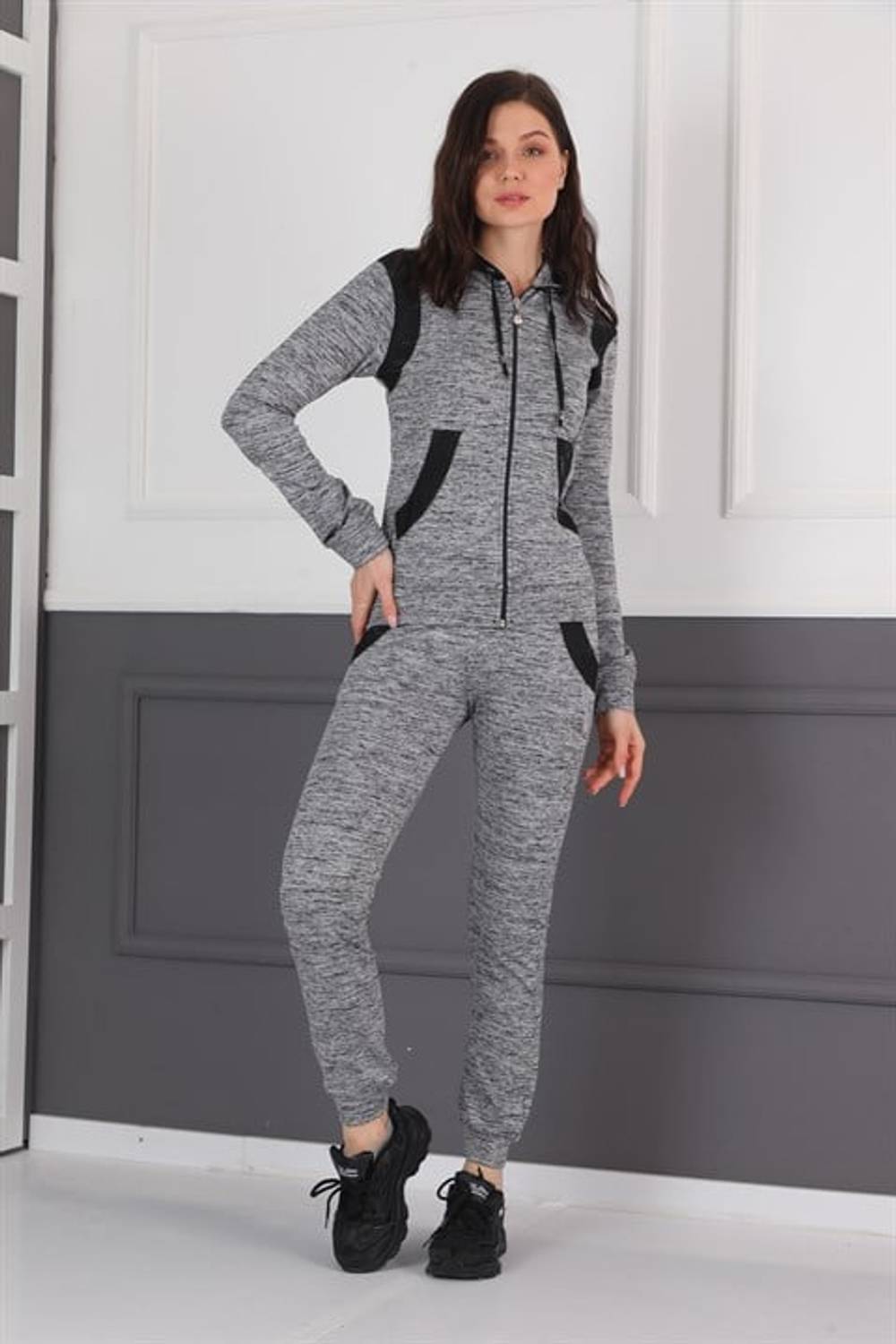 Жіночий спортивний костюм Bayan Sunshine з капюшоном, розмір S, 80% бавовна, 15% поліестер, 5% еластан, багатосезонний, з підкладкою