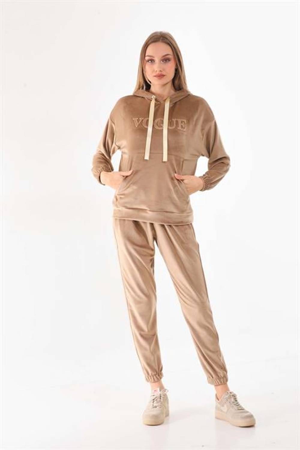 Women's Mink Color VOGUE Plush Velvet Double Set