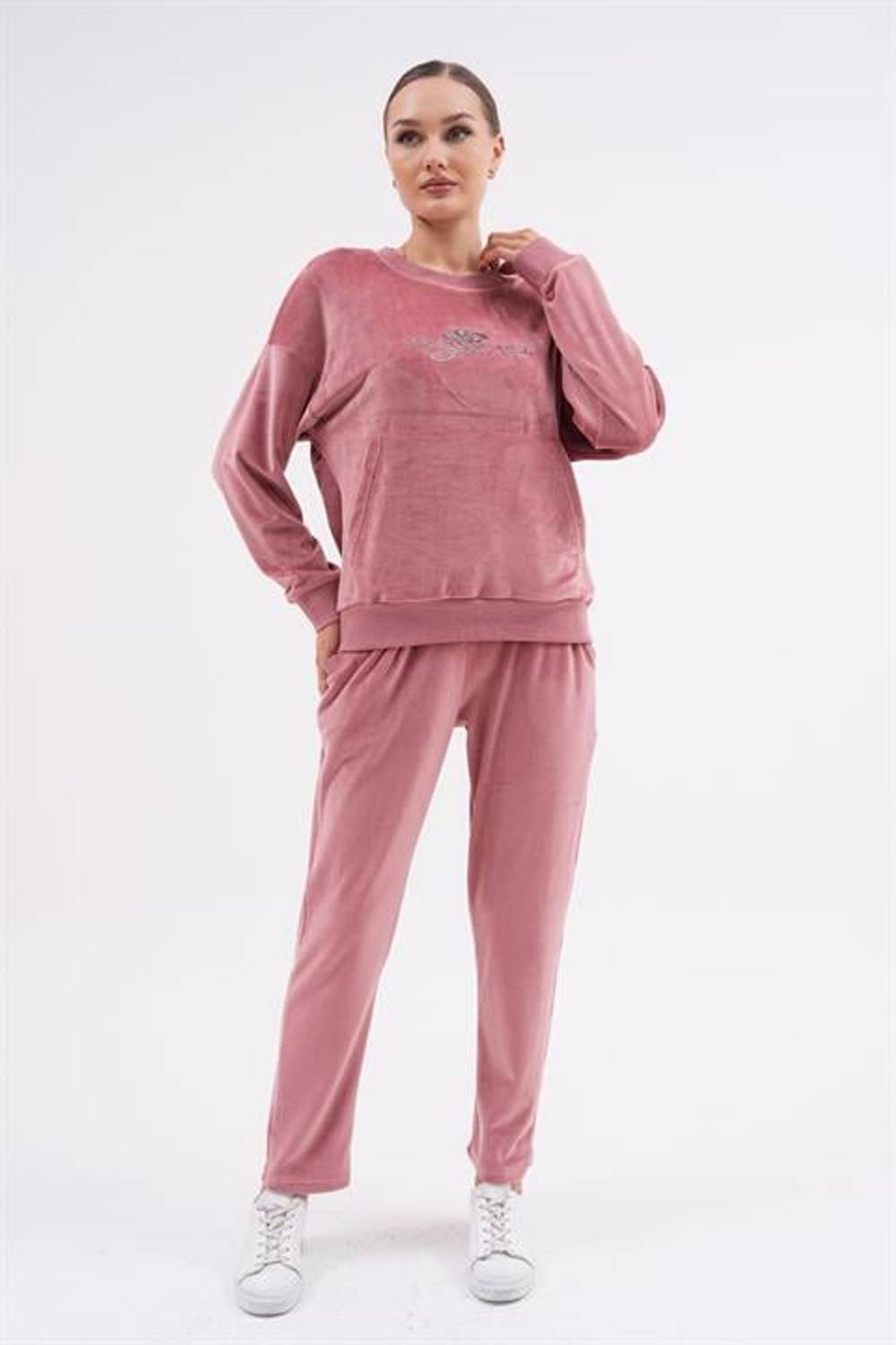 Kadın Soft Kadife Baskılı Eşofman Takımı SOMON