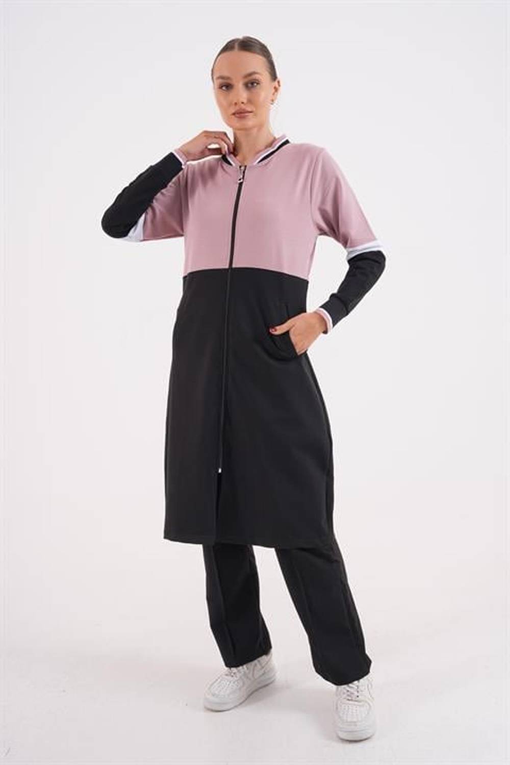 Tesettür  Günlük Spor Uzun Eşofman Takımı YAVRU AĞZI