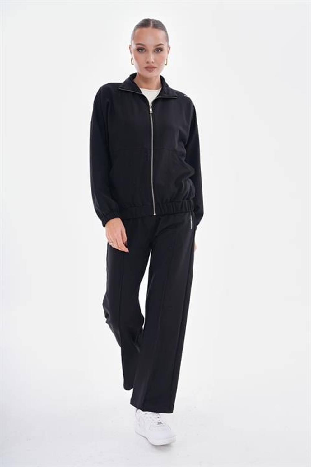 Kadın Günlük Giyim Spor Eşofman Takımı SİYAH