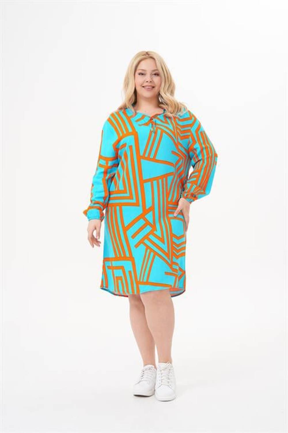 Büyük Beden Yazlık Midi Elbise