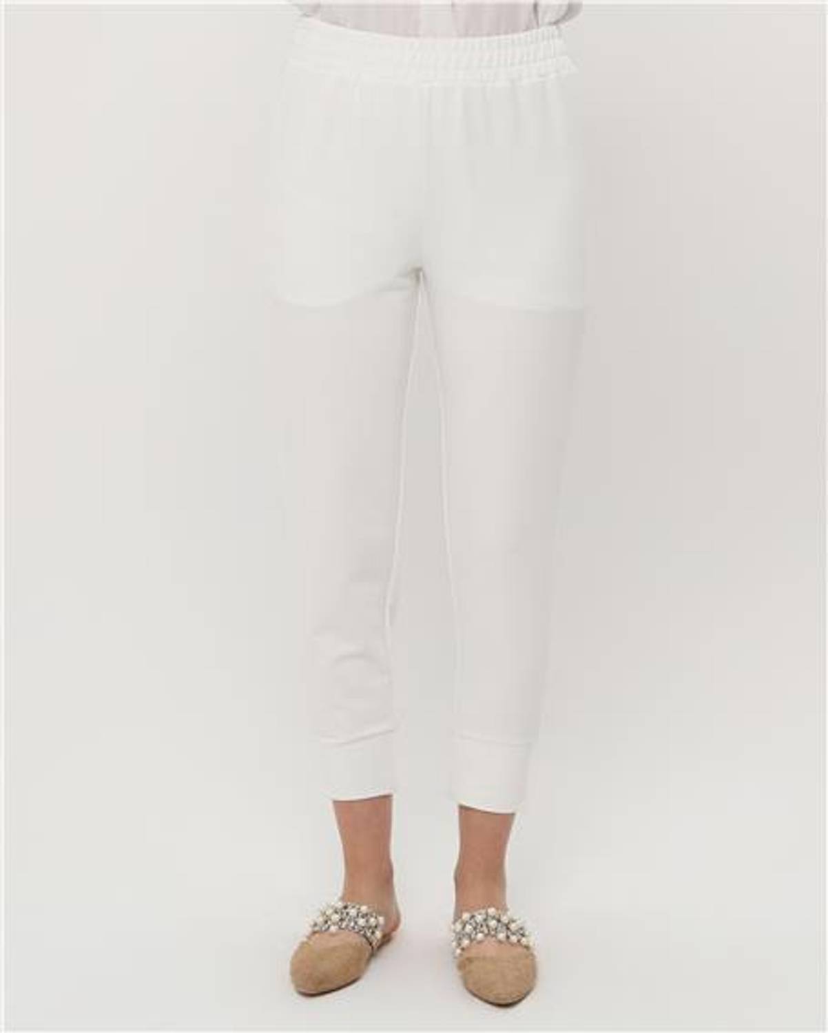 Брюки с манжетами и резинкой на талии Step, цвет кремовый, размер 38-46