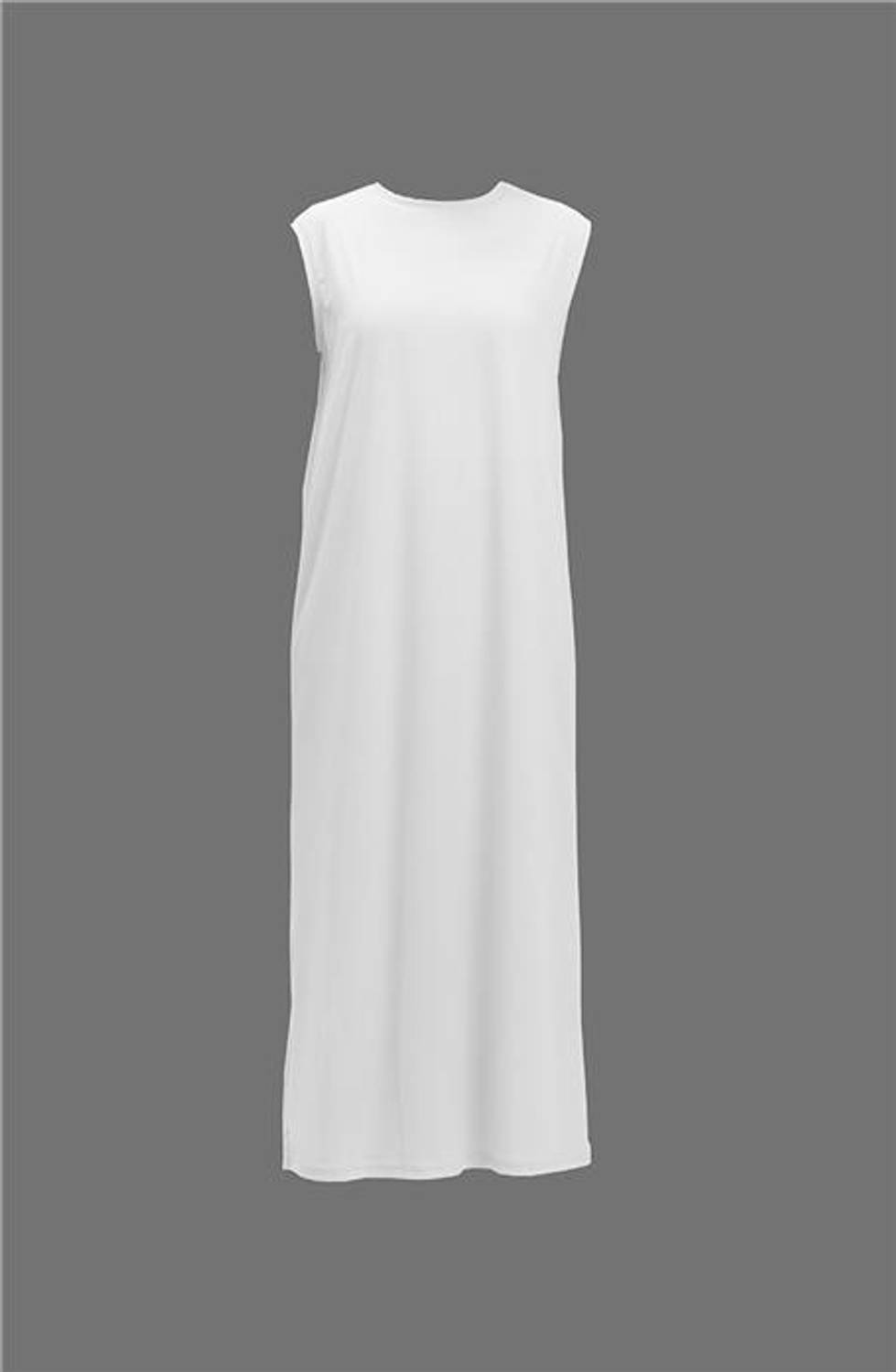 Fashion Show Underwear Plain Basic Sleeveless Dress - 06041 - White
