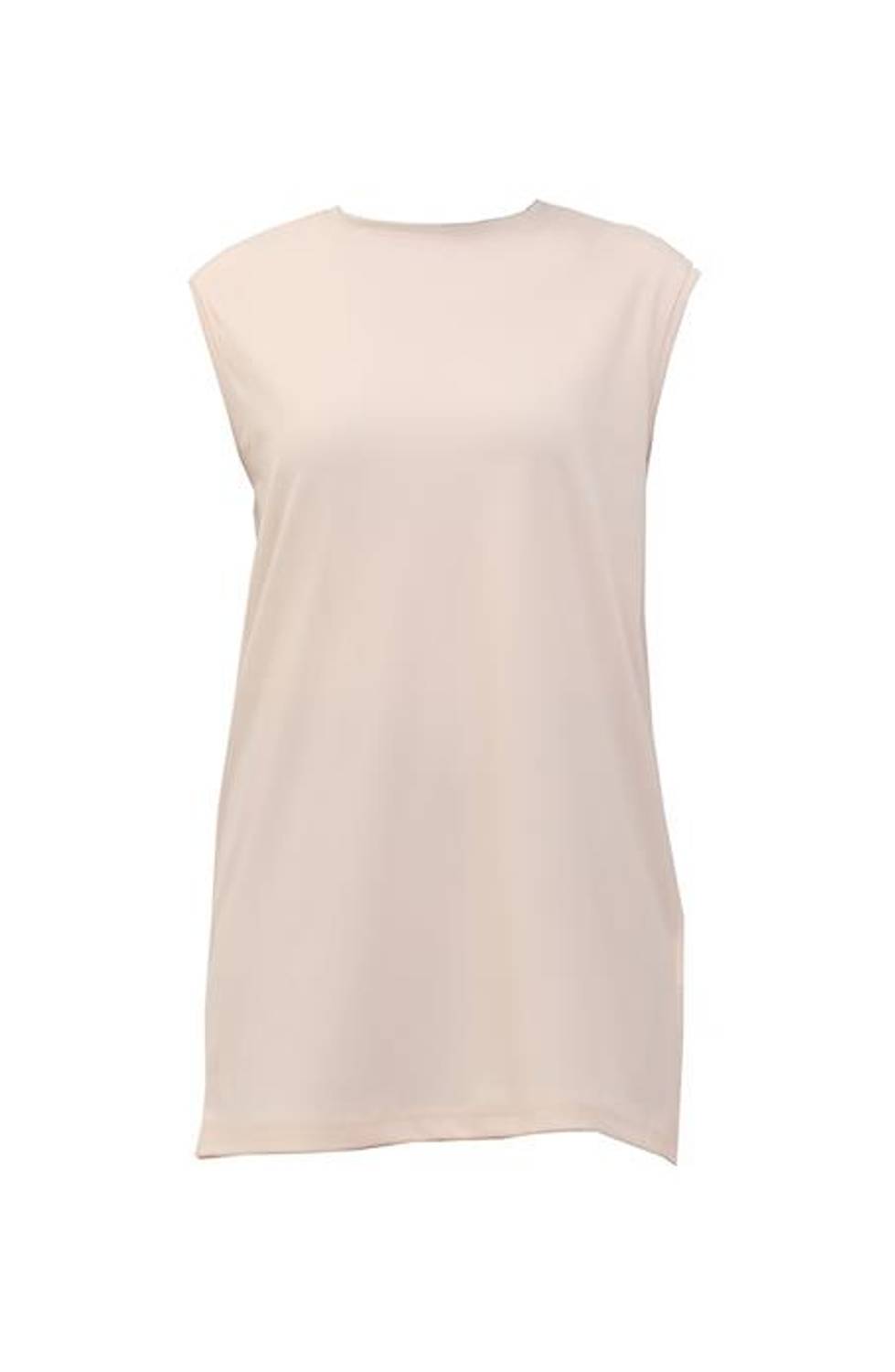 Блуза Sude без рукавів з круглим вирізом, основна, кремова