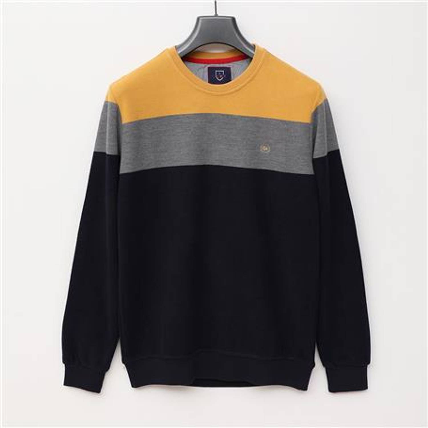 Erkek Uzun Kol Çizgili Sweat - CZT-123 - Safran